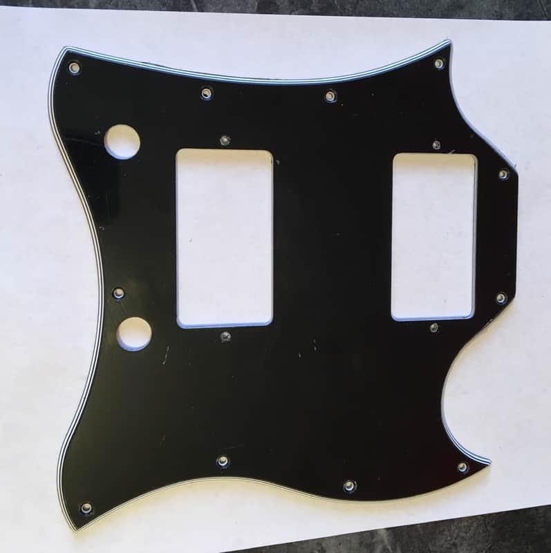 WD Gibson SG Standard Full Face Pickguard 5 ply Black/ White/Black/White/Black B/W/B/W/B 5 Ply image 1