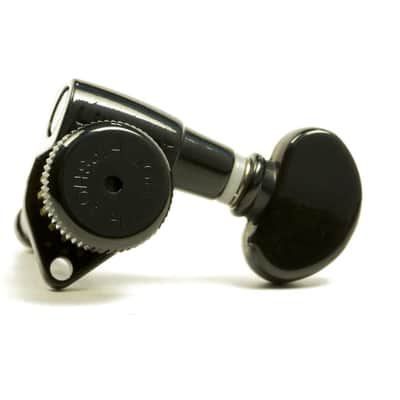Genuine Hipshot Button Set of 6 D12 Half Moon Mini Black also fits Grover