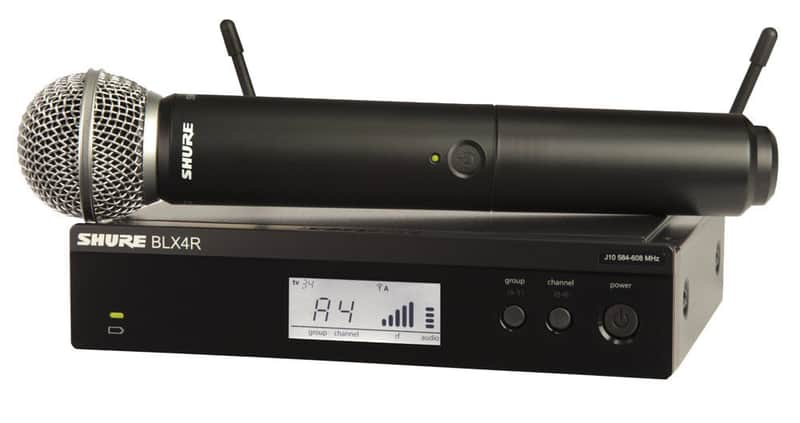 Shure BLX24R/SM58 Rackmount Wireless Handheld Microphone System with SM58 Capsule (H10: 542 to 572 MHz) Bild 1