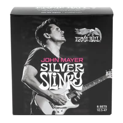 JOHN MAYER SILVER SLINKY SIGNATURE ELECTRIC GUITAR STRINGS 6-PACK image 1