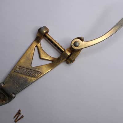 Vintage 1960's GRETSCH - Gold Vibrato Tailpiece w/ screws image 1