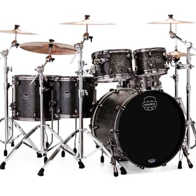 Mapex SV628XUBKFB Saturn V MH Exotic 22x18/10x7/12x8/14x12/16x14" 5pc Studioease Shell Pack
