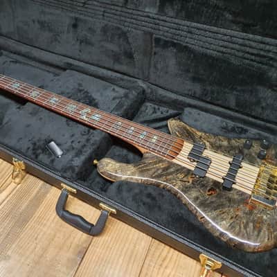 2018 Spector USA NS-5XL 5 String Electric Bass Mastergrade Buckeye Burl Top image 2