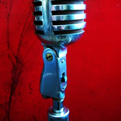 Vintage 1950's Electro-Voice 950 Cardax Crystal Microphone w Atlas DS-7 desk stand prop display # 6 image 5