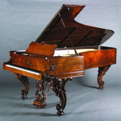 Steinway Grand Piano, Rosewood, 8ft 5in, 85 key, 1860 (restored c.1985), Rococo Revival S-scroll legs/etc. (Serial#3007) image 1