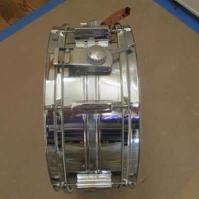 Tempro Vintage 14 X 5 Snare Drum, 8 Lugs, Brilliant Chrome, Muffler, Made In Japan, All Original! image 8