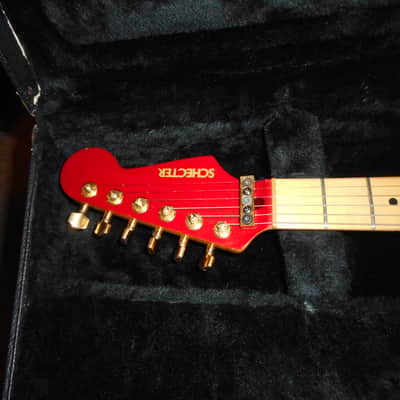 Schecter ST-1 Dream Machine 1983- Trans Red w/matching headstock 7.15 LBS image 3