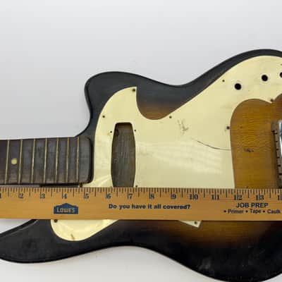 Victoria Kawai/Teisco/Prestige Unknown Model Japanese Electric Guitar 1960’s Sunburst Husk No Pickups MIJ image 16