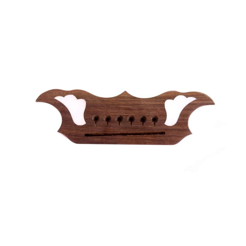 Rosewood Acoustic Guitar Bridge 6 String Replacement Saddle Bridge for Guitar Repair & Restoration image 1