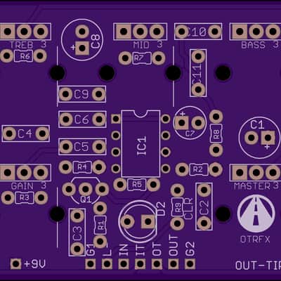 DOOMINATOR PCB - Build your own Distortus Maximus distortion pedal! image 1