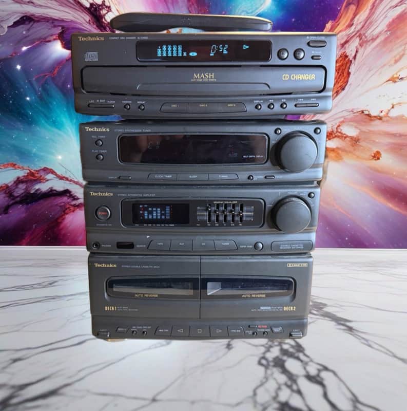 Technics AUDIOPHILE SA-455 Stereo + SL-CH555 CD Changer All Functions Working🔥