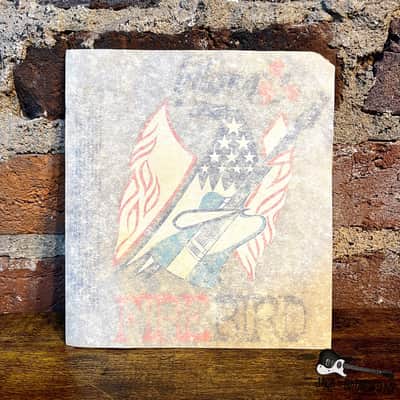 Gibson Bicentennial Thunderbird Pickguard & Bicentennial Firebird Iron-On Decal (1976 - Red, White & Blue) image 4