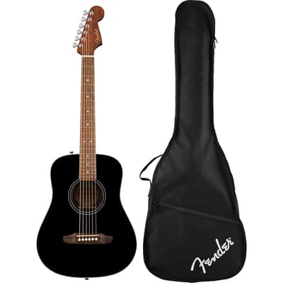 Fender California Standard Redondo Mini with Bag, Spruce Top, Black image 7