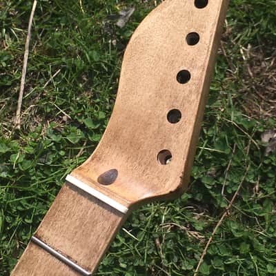 Lefty Reverse Musikraft Telecaster Aged Heavy Relic Tele Guitar Neck Amber Bone Nut Maple Made in USA Custom image 2