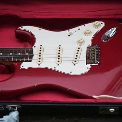 Fender Custom Shop '69 Stratocaster, Relic - Dakota Red over Olympic White image 14