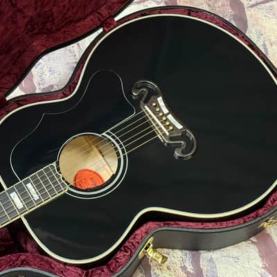 Gibson SJ-200 Custom Jumbo Limited Edition Ebony Gloss New Unplayed Auth Dlr 5lbs7oz #017 image 8