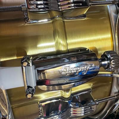 (MINT) Ludwig LB654B Acro Brass 6.5x14" 10-Lug Snare Drum - Brushed Brass image 3