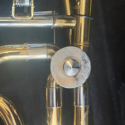 Immagine Gold color trigger trombone, With case and mouthpiece. Large bore - 7