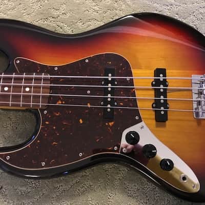 Lefty Fender Vintage Jazz JB62  3 Tone Sunburst image 7