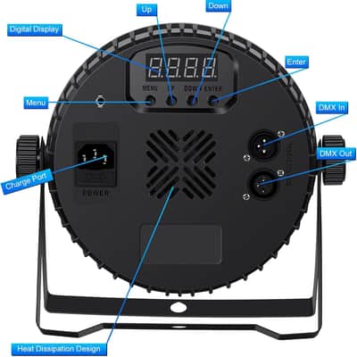 LED Par Lights, 90W 60 LED RGBW 4IN1 Stage Uplights Sound Activated Auto Play by Remote & DMX Control for Events Wedding Church Party DJ Live Show DJ Stage Lighting 2 Pack image 2