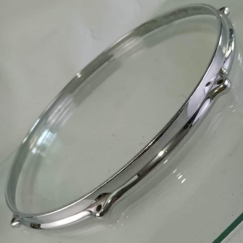 Premier 14" Die-Cast Snare Drum/Floor Tom 60-70s Batter Rim/Hoop Chrome 8-Lug UK image 1