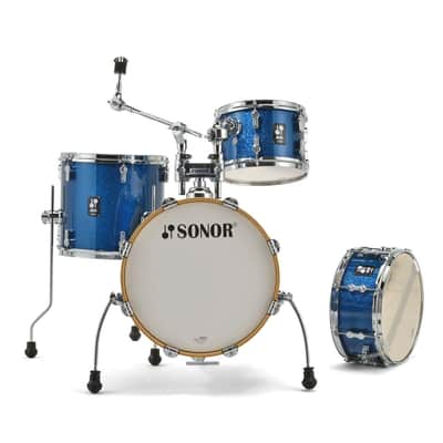 Sonor AQX Jungle 4-Piece Drum Shell Pack (Blue Ocean Sparkle) image 1
