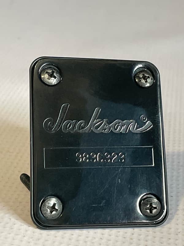 2000's Made in Japan Jackson DKMGT Dinky Guitar Factory Black Neckplate & Screws image 1