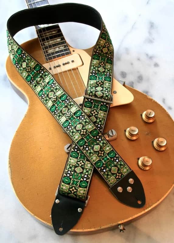 Tom's Vintage Straps Green 'Woodstock' Guitar/Bass Hippie Strap 2026 image 1
