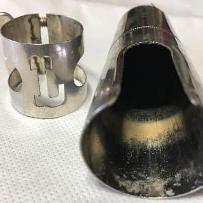 leblanc ligature Bb soprano clarinet 1960’s silver plated image 1