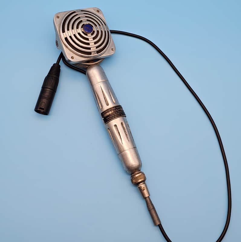 ☆Rare 1940s French SEM RJ1 Dynamic Microphone - Paris France Collectors Vintage Movie Prop Mic image 1