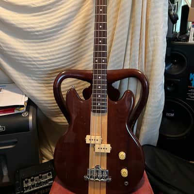 vantage  vs600b bass guitar 80's brown image 6