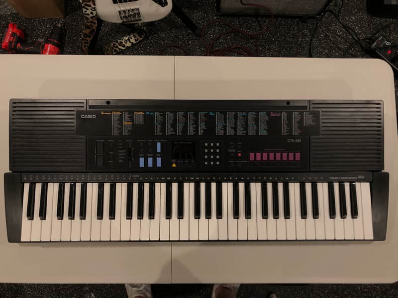 Vintage Casio CTK-630 1990's Keyboard w/ Touch Response Pads