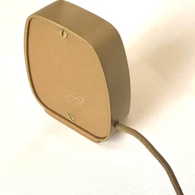 Near Mint Vintage 1950’s Shure CX-80G Gold Finish HiZ Crystal Microphone-All  Original-  Harmonica Mic image 4