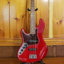 Fender Left Handed American Deluxe Jazz Bass 2001 Translucent Red w/Hard Case