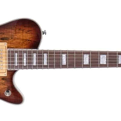 Michael Kelly Hybrid Special, Spalted Maple Burst Top, Chambered Mahogany Body image 3