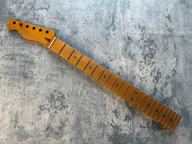 BMC Guitar Neck Left Hand Tele® Telecaster® 22 Fret Roasted Maple With Maple Fingerboard Nitro Lacquer 9.5 Radius.  [TN112] image 1