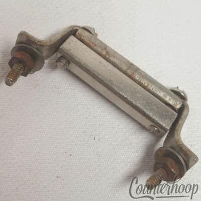 *Leedy Snare Drum Butt Plate 1 7/8" Nickel Plating Vintage 30s Square Bar Clamp* image 2
