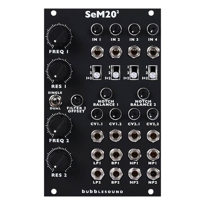 Bubblesound Dual SeM20 Eurorack Filter Module (Black) image 1