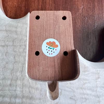 high end Offset Bass Body Unfinished Deep Curly Maple Top / Walnut Accent/ Solid One-piece Mahogany Back- limited Luthier Supply R2 image 8