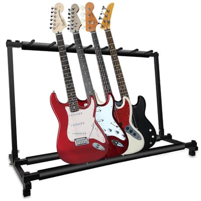 5 Core Multi Guitar Rack Stand Floor 7 Slot Adjustable Flying V Guitars Holder image 2