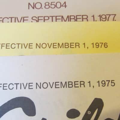 Vintage Guild Guitar Price Lists Lot of 9 1969-1980 image 4
