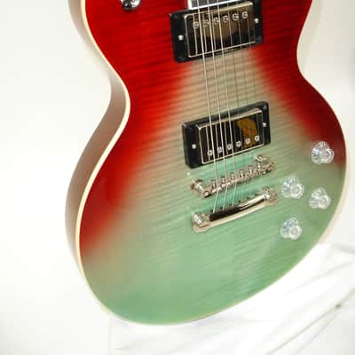 2021 Epiphone Les Paul Modern Figured Electric Guitar, Blueberry Fade image 2