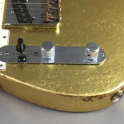 LEFTY Custom Heavy Relic TL59 Gold Metallic Vintage Guitar Aged Tele 6 Lb HSC image 13