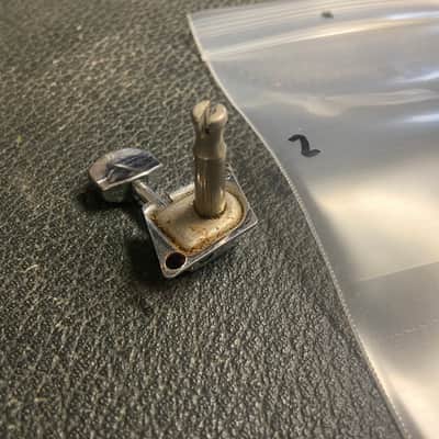 Late 1960’s Left Handed Fender “F” Tuning Key Machine. Single image 2