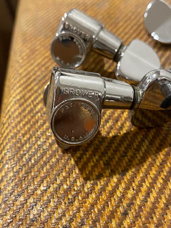 Set of vintage Pat Pend PAF USA Grover Rotomatic 102 1960s Chrome 3+3 w hardware Martin D-18 D-28 image 1