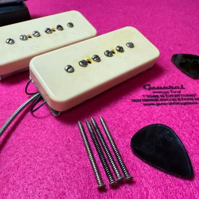 General Vintage Tone NOS Wire Ltd. "Mis 50's LTD" P90 Soapbar Pickup Set – CAB Cream Covers image 5