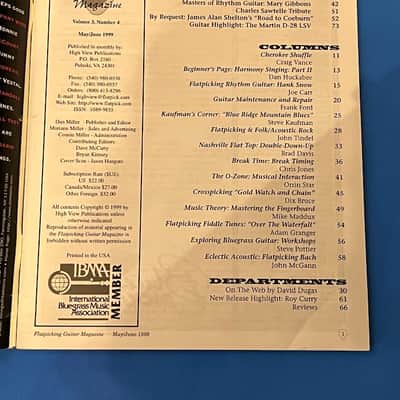 Flatpicking Guitar Magazine Vol 3, Number 4 May/June 1999 with Articles, Pictures, and Guitar Tab image 2