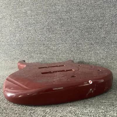 Red 4 String Bass DIY Project Basswood Body image 4