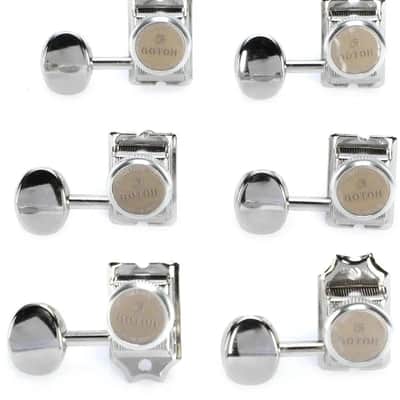 Gotoh TK-0779-001 Vintage Tuning Keys, 6-in-Line 2010s - Nickel image 2