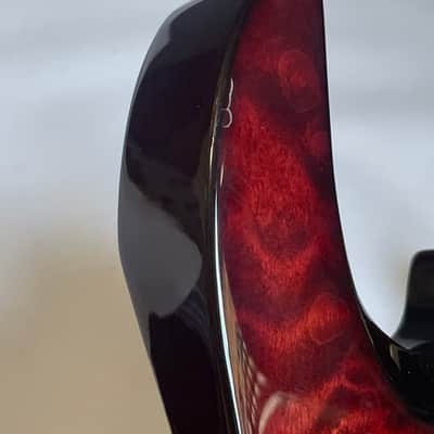 2010's India Jackson DKXT Dinky Arched Top Transparent Red Quilt Guitar Body Hard Tail image 16
